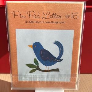 Rare Pin llpal Letter by Piece O’ Cake #16-20 uncut factory fold